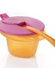 وعاء طعام كول آن ماش بغطاء وملعقة للأطفال عند الفطام من تومي تيبي - باللون الوردي image number 1